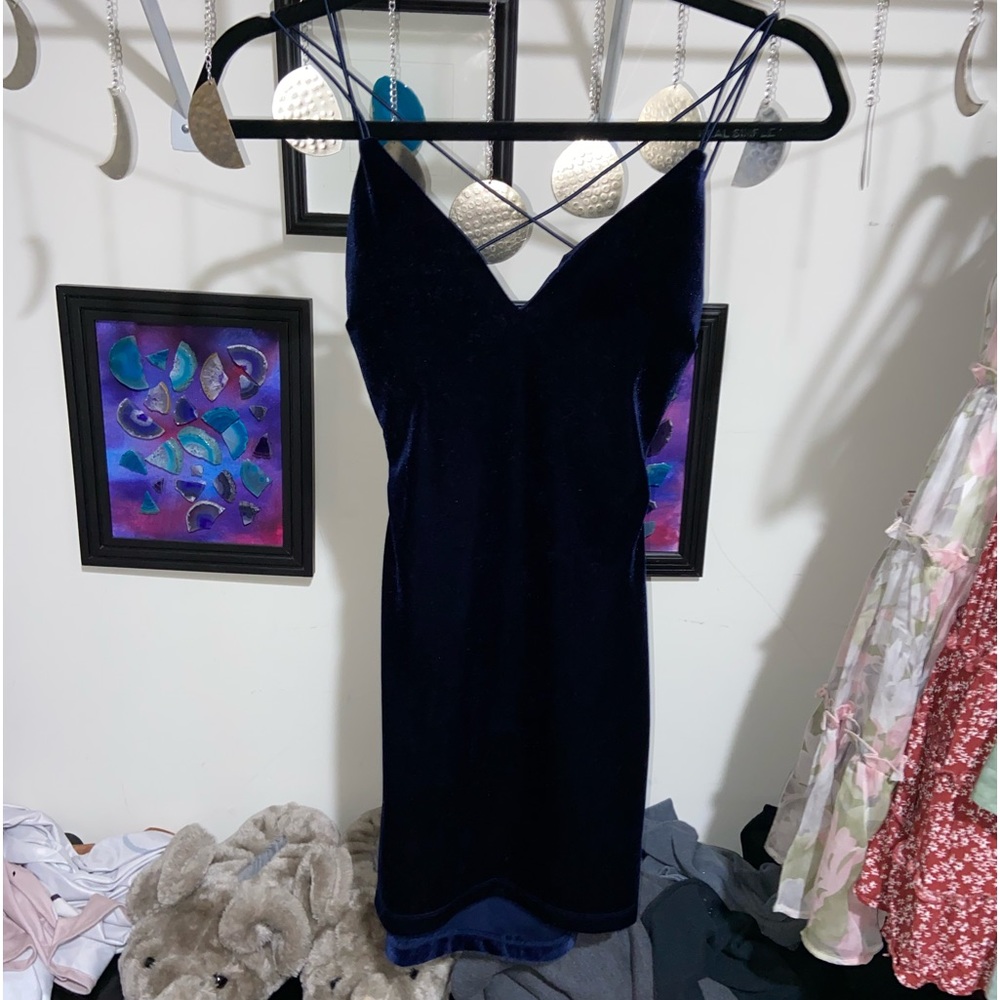 Velvet Mini Bodycon Dress